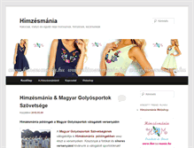 Tablet Screenshot of himzesmania.aphonix.hu